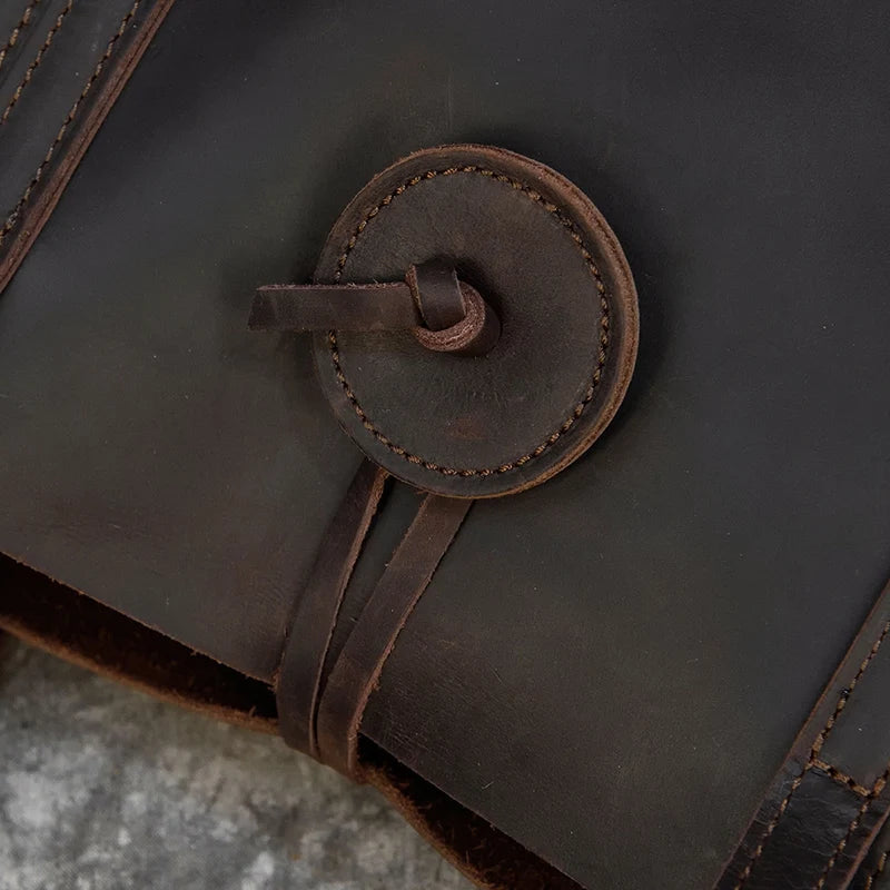 Women's Crazy Horse Leather Tote with Removable Clutch