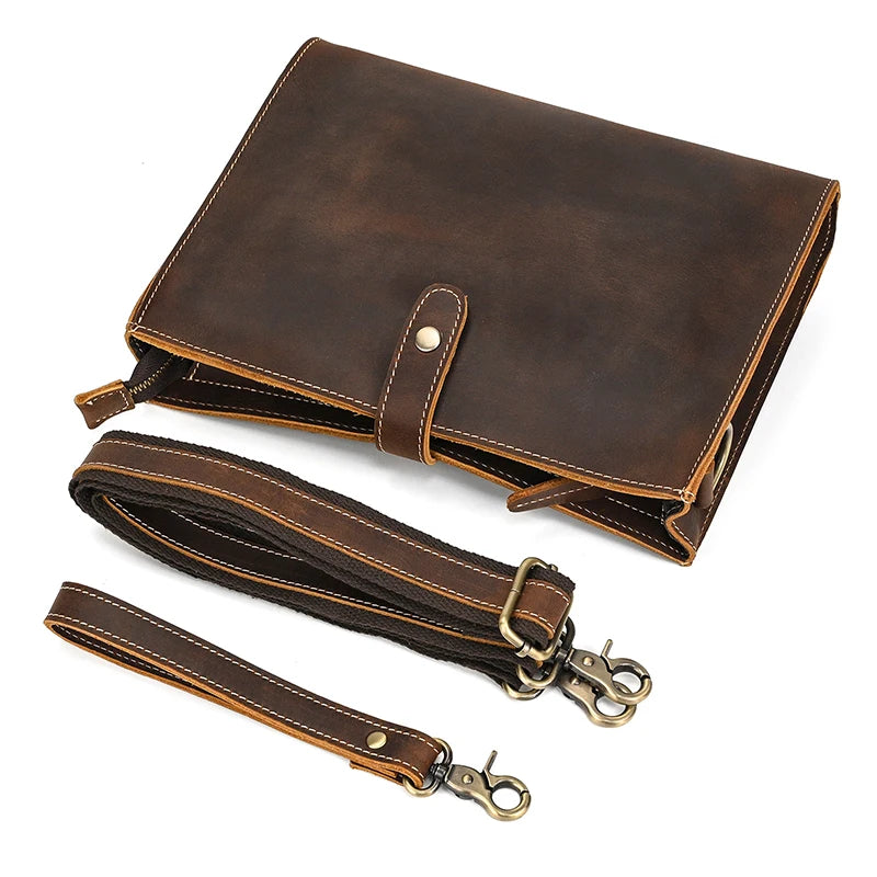 Men's Leather Clutch Wristlet 7.9" iPad Organizer
