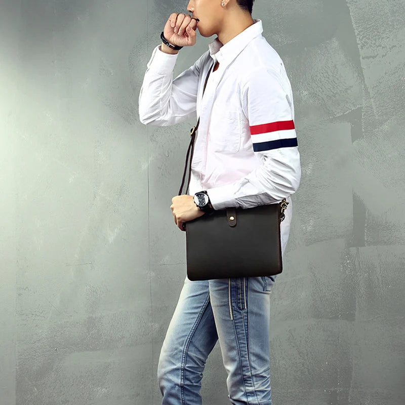 Men's Leather Clutch Wristlet 7.9" iPad Organizer