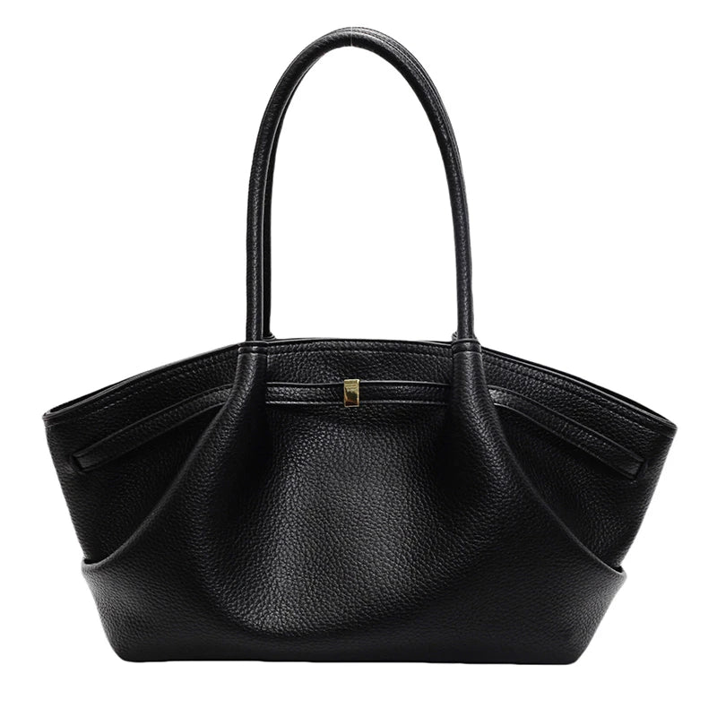 Women's Textured Leather Shoulder Tote
