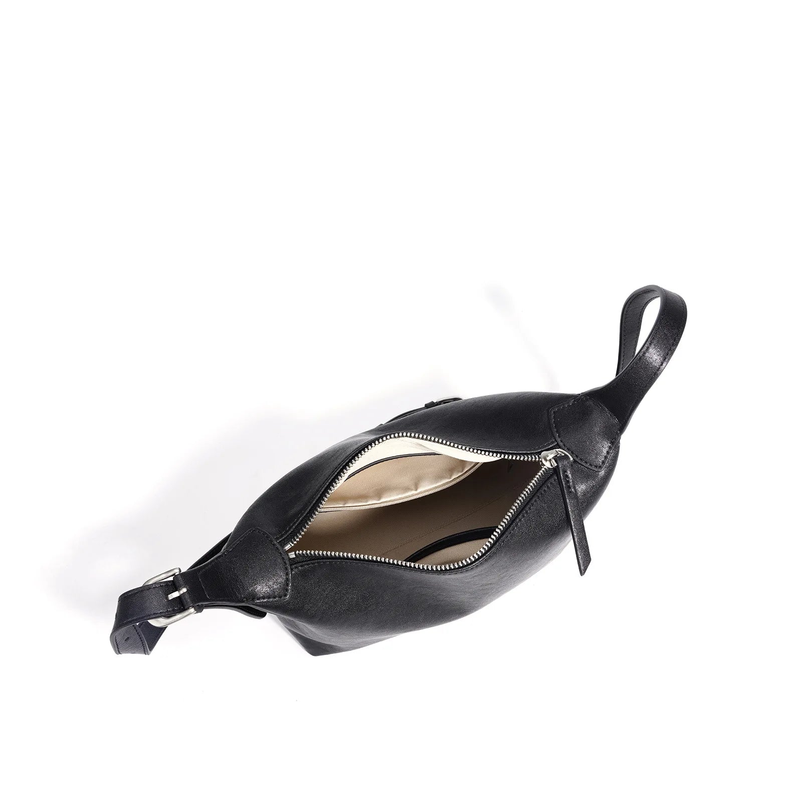 Black Leather Underarm Bag