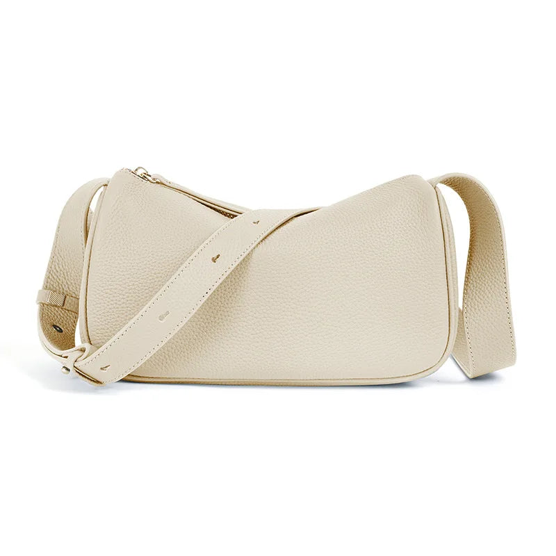 Beige Pink Leather Pochette | KQ Premium
