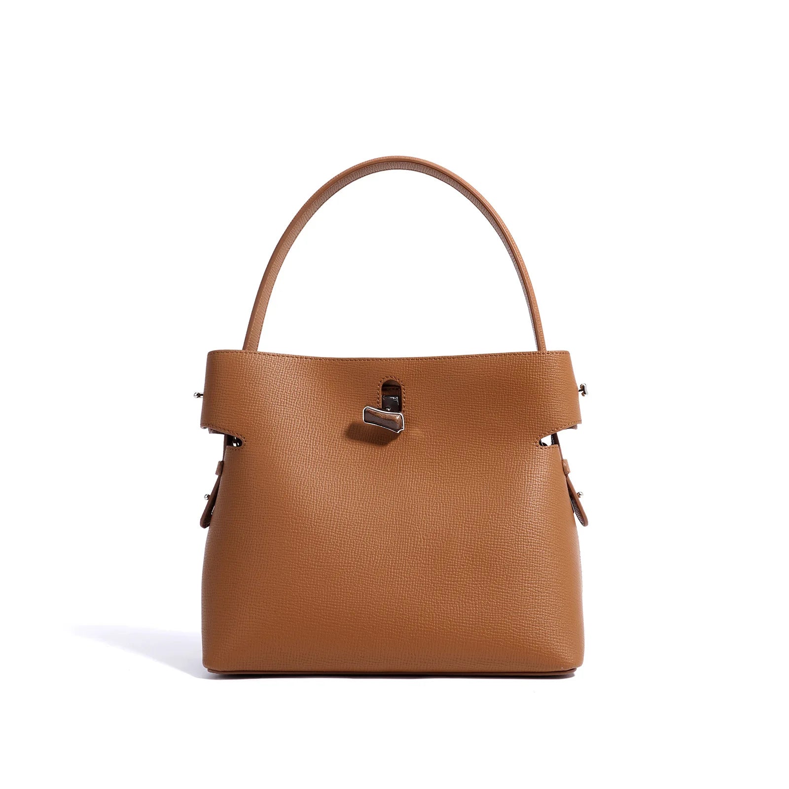 Beige Epsom Leather Bucket Tote 2026
