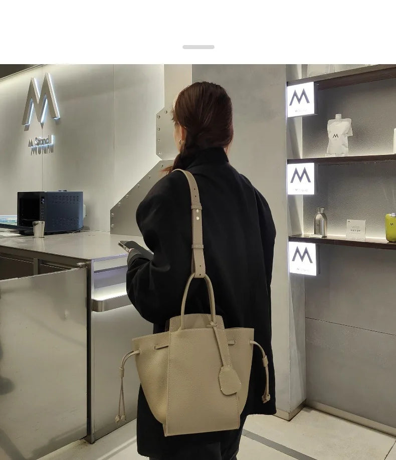 Black Leather Wings Trapeze Tote