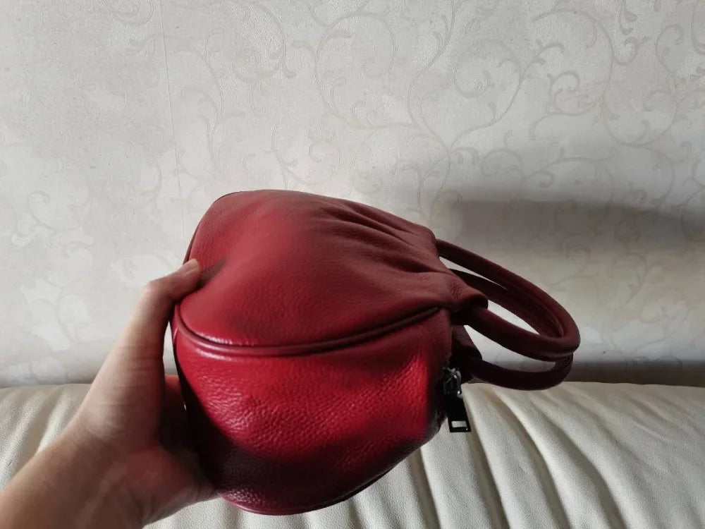 Beige Ruched Dumpling Crossbody Bag