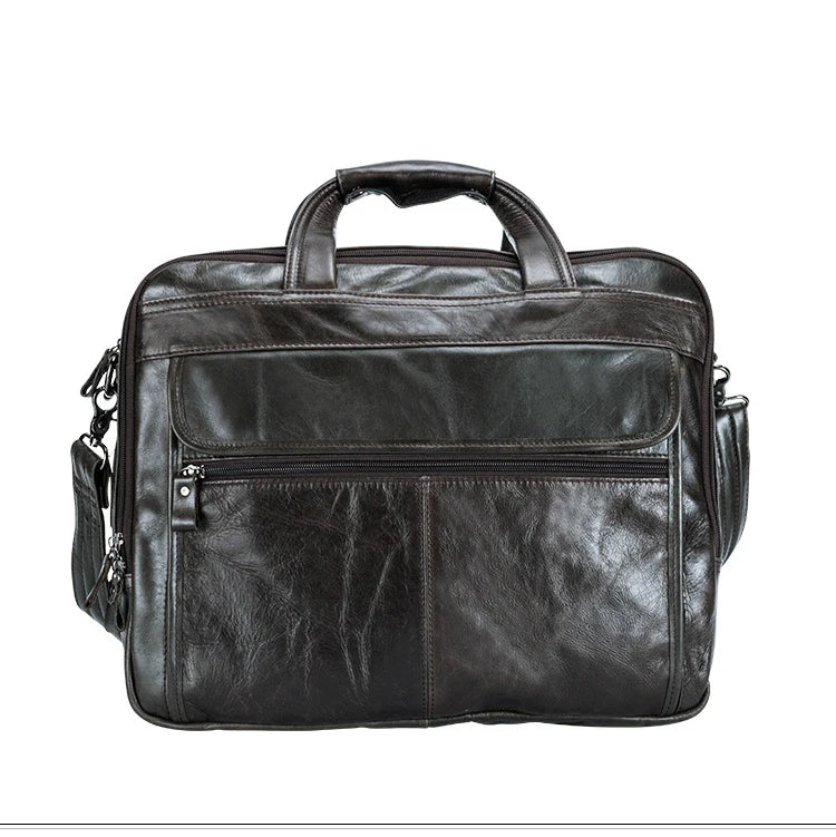 Leather Briefcase Laptop Bag 14-15 Inch Business Tote