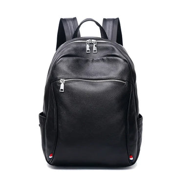 Black Leather Business Backpack 2026