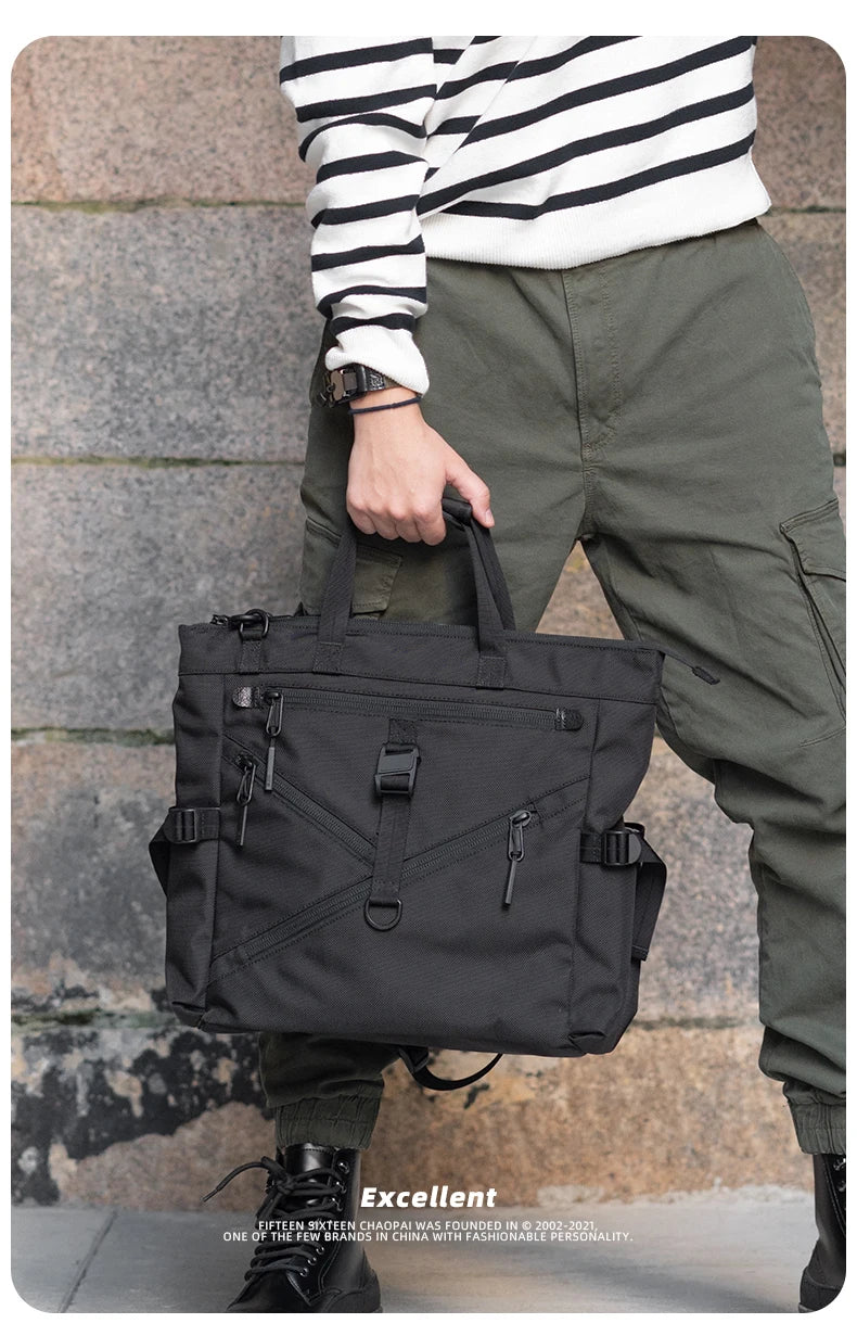 Ballistic Nylon Briefcase 16" Laptop Bag with Top Handle