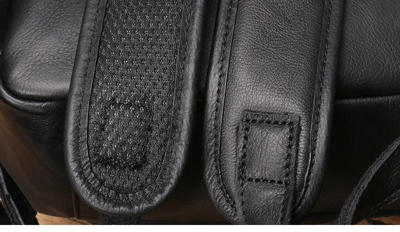 Leather Backpack with Laptop Compartment