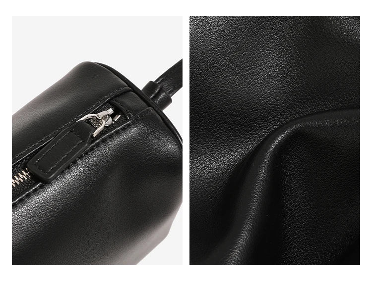 90s Suede Leather Pen Bag - Mini Crossbody