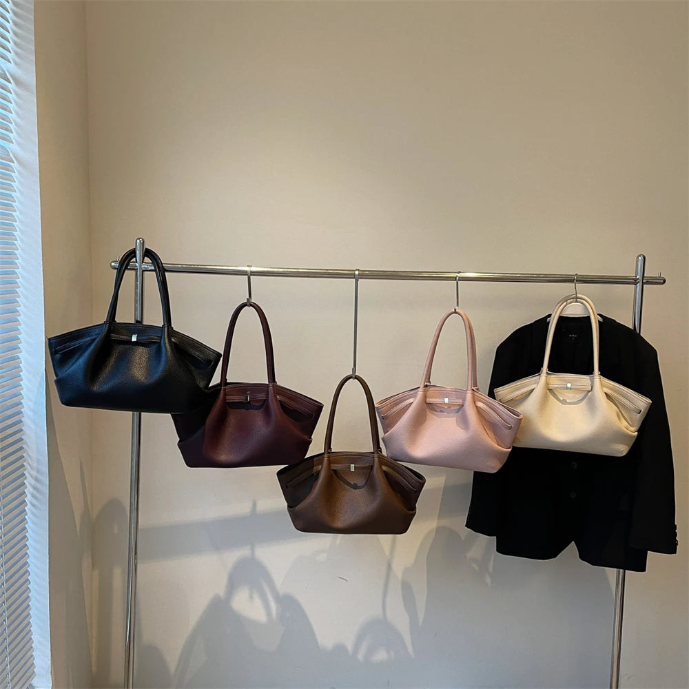 Women's Textured Leather Shoulder Tote