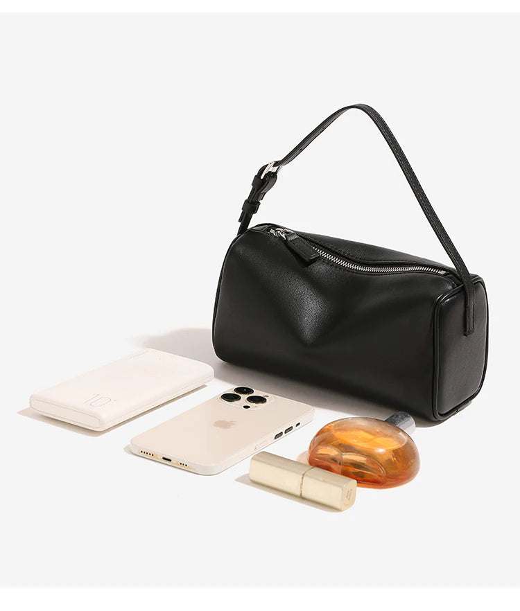 90s Suede Leather Pen Bag - Mini Crossbody