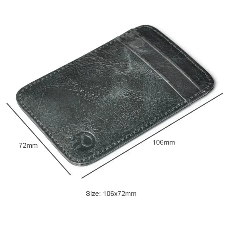 Slim Leather Card Holder - Multicolor