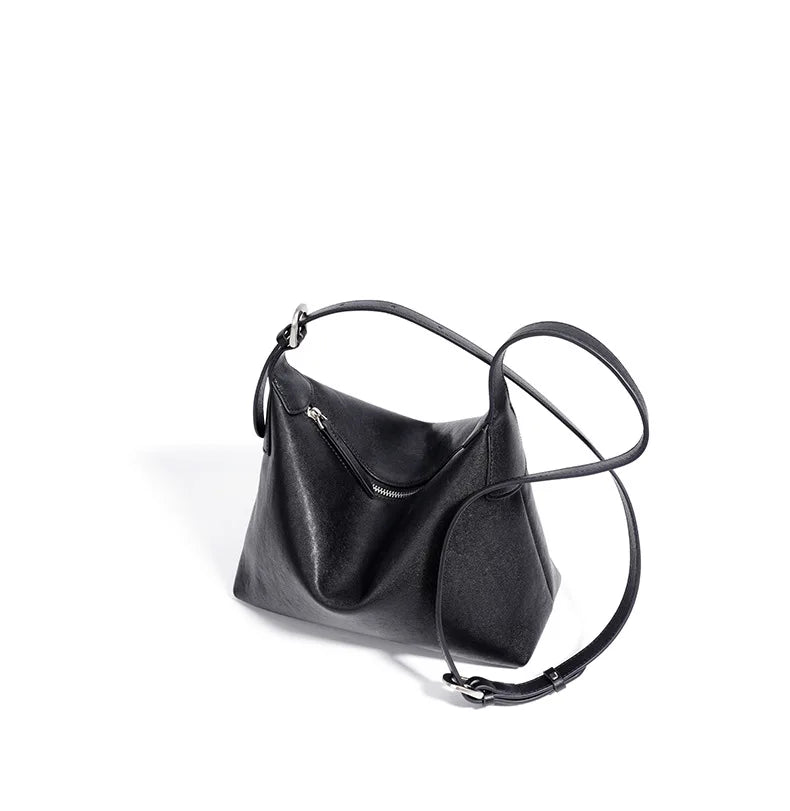 Black Leather Underarm Bag