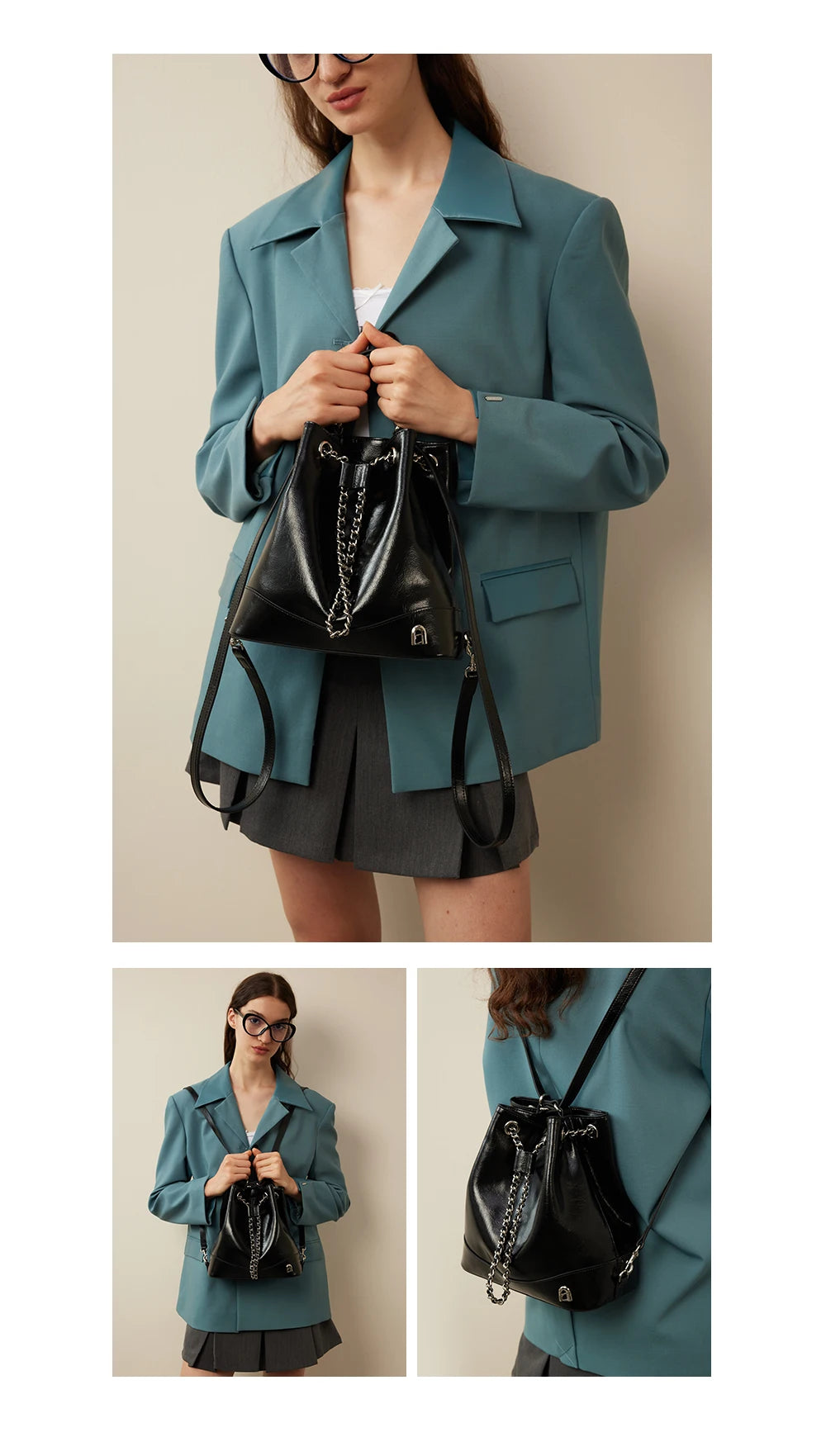 Chain Accent Backpack