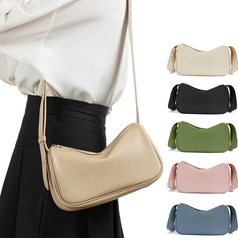 Beige Pink Leather Pochette | KQ Premium