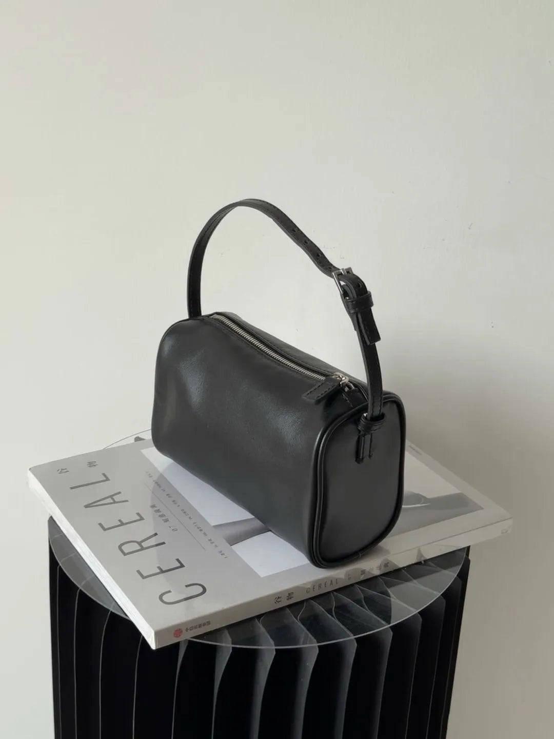 90s Suede Leather Pen Bag - Mini Crossbody