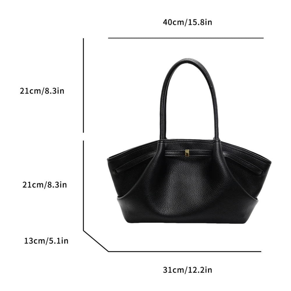 Women's Textured Leather Shoulder Tote