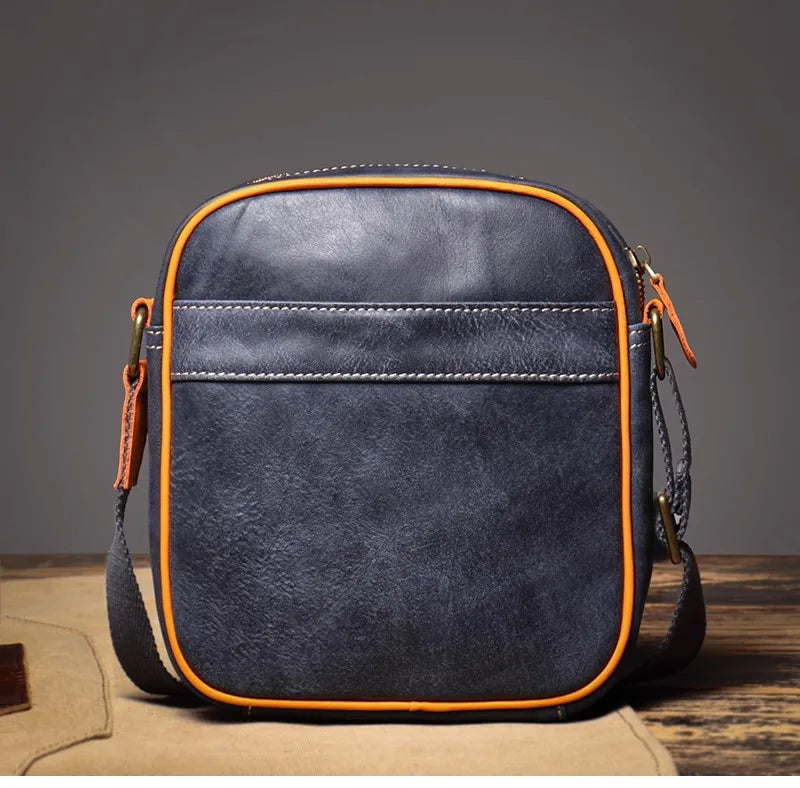 Genuine Leather Crossbody Bag with iPad Compartment