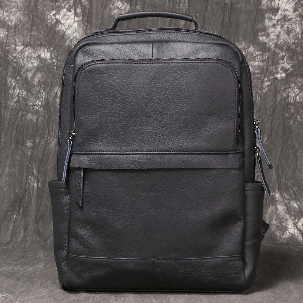 Leather Backpack 15 Inch Laptop - Full Grain Cowhide Travel Bag