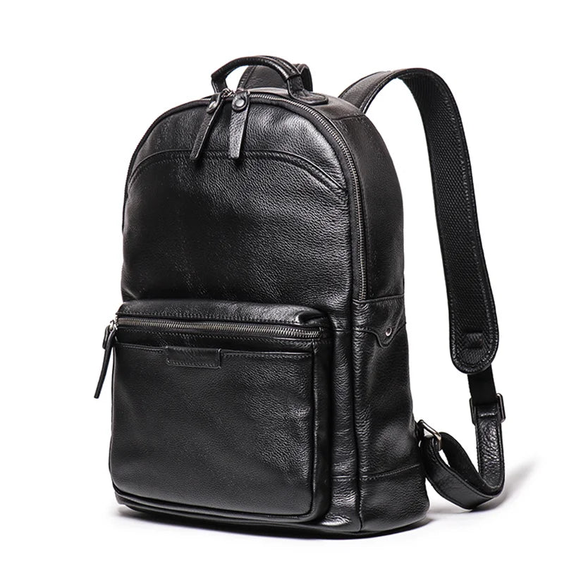 Leather Backpack with Laptop Compartment - Travel & Work
