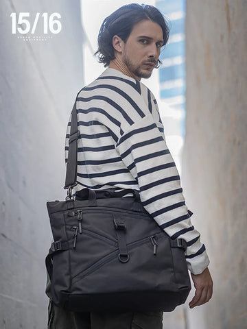 Ballistic Nylon Briefcase 16" Laptop Bag with Top Handle