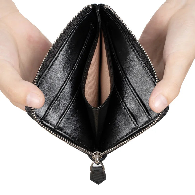 Green Leather Zipper Wallet 2026