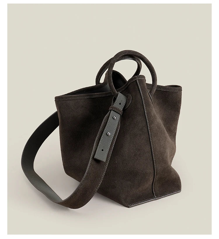 Amy Green Suede Satchel Tote