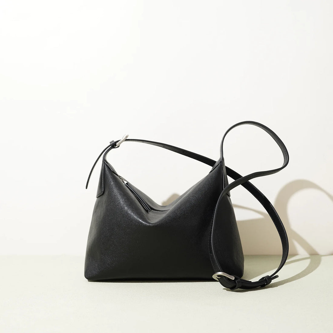 Black Leather Underarm Bag