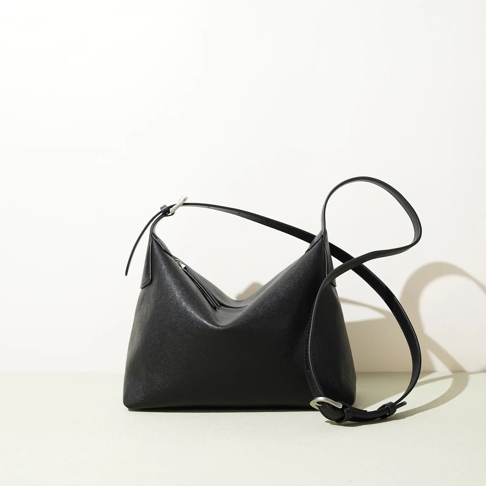 Black Leather Underarm Bag