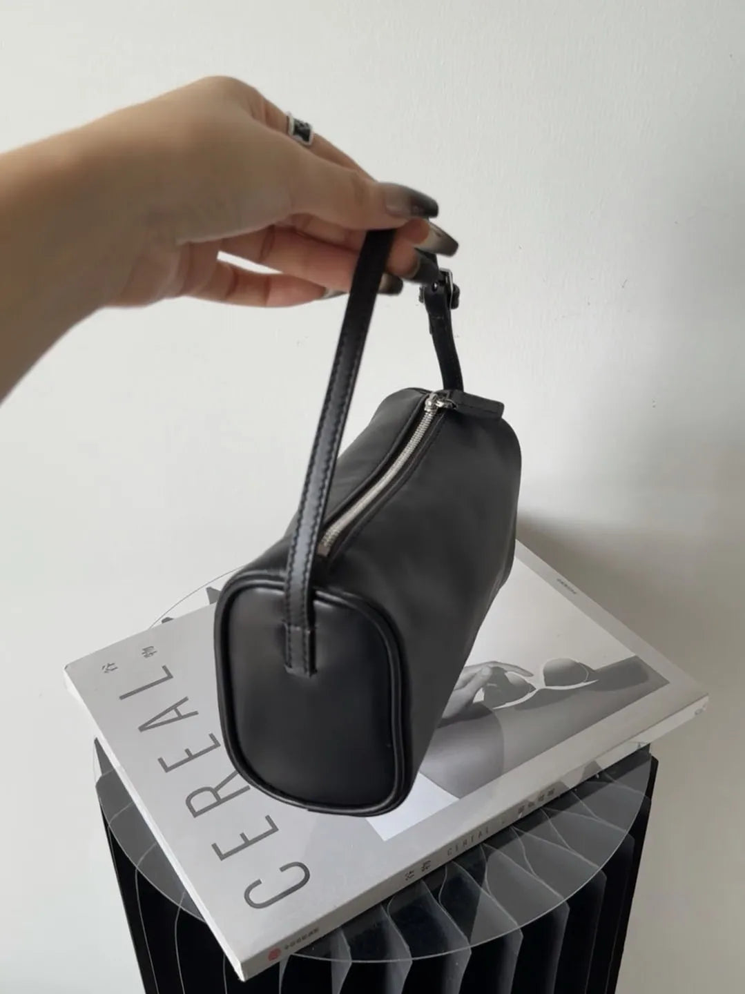 90s Suede Leather Pen Bag - Mini Crossbody