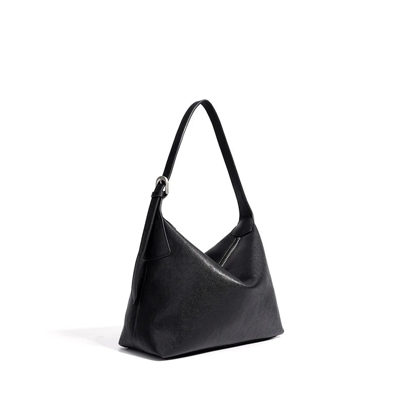Black Leather Underarm Bag