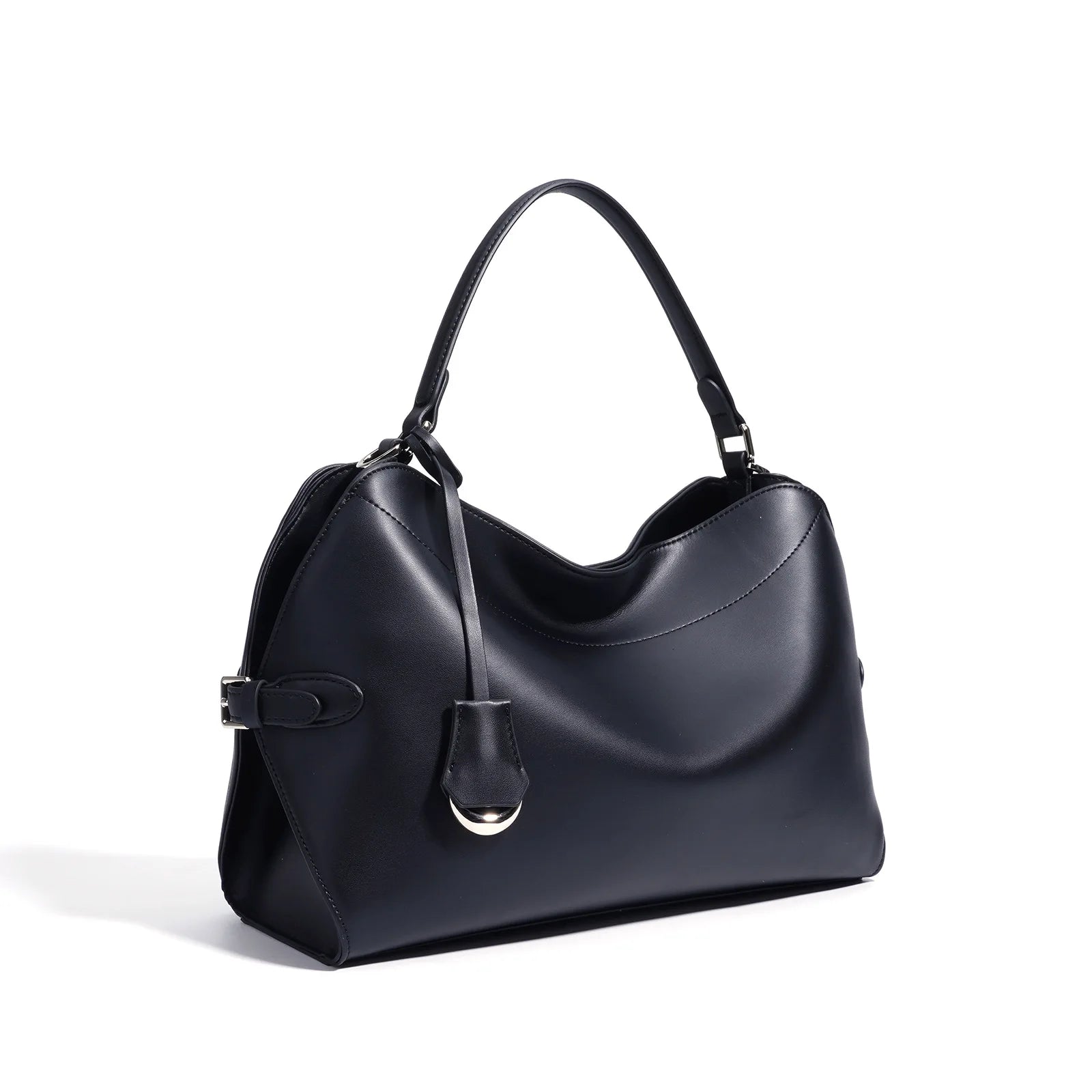 Beige Split Leather Business Tote | KQ Premium