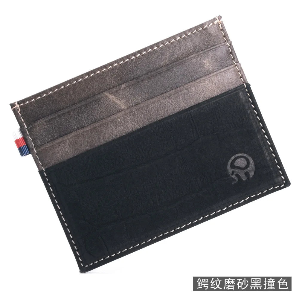 Argentina Leather Card Wallet - Brown