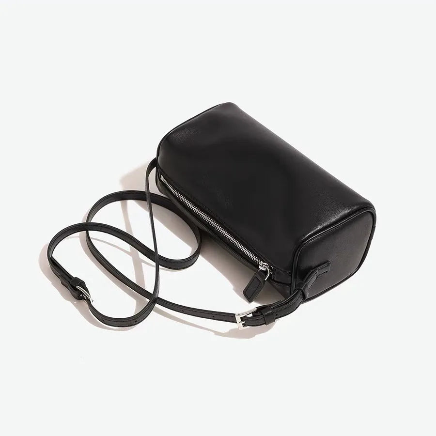 90s Suede Leather Pen Bag - Mini Crossbody