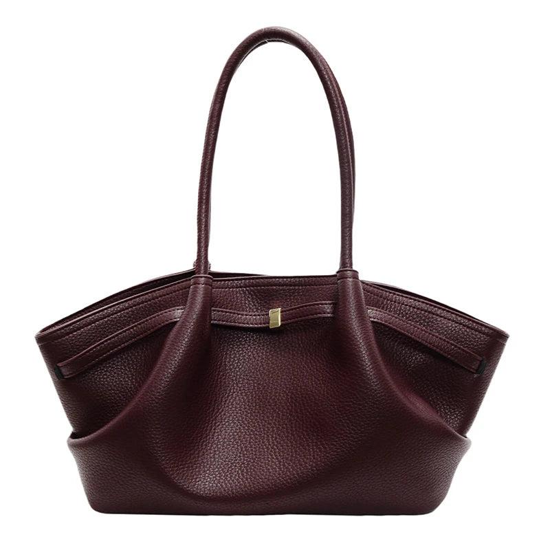 Women's Textured Leather Shoulder Tote