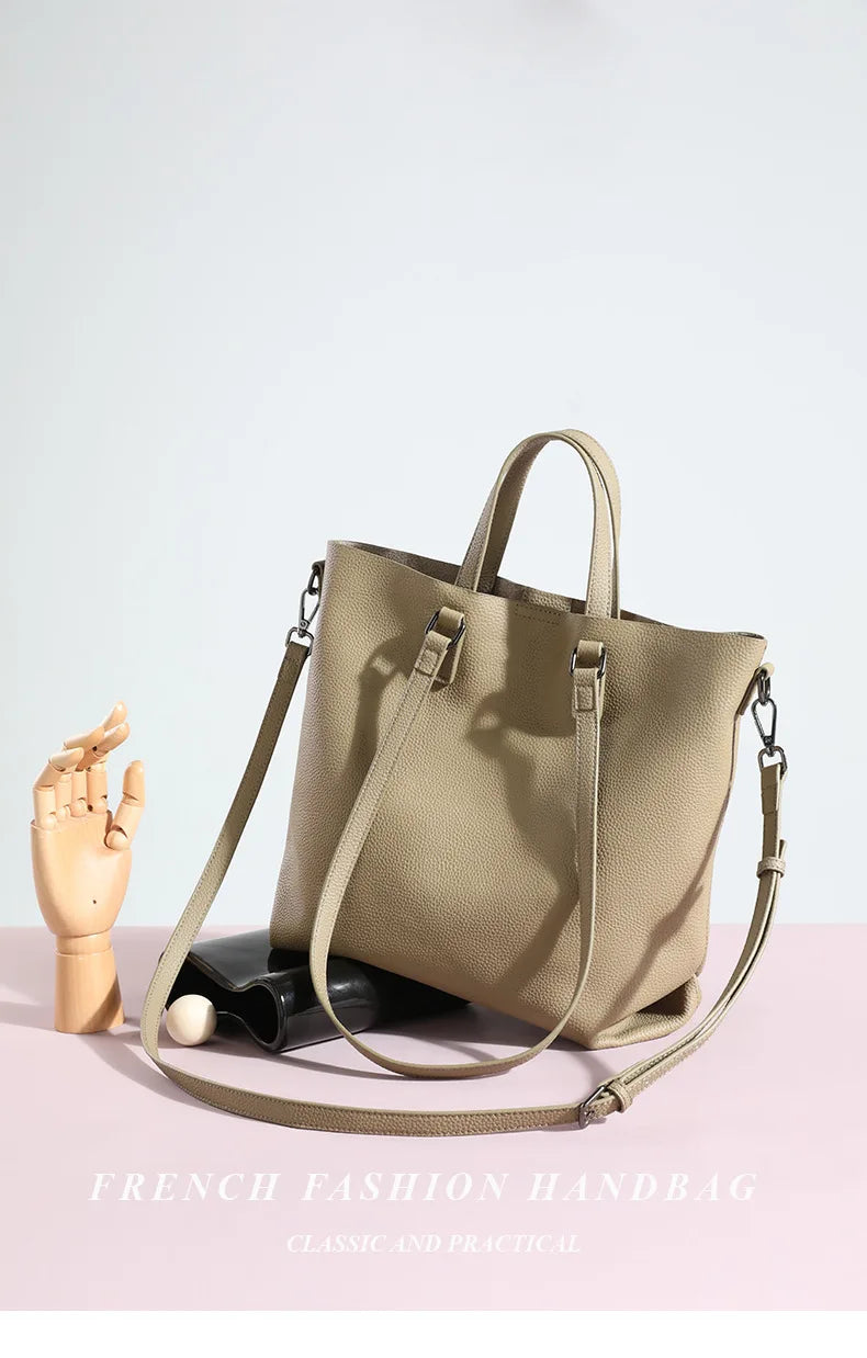 Black Cowhide Travel Tote - Large Capacity | KQ Premium