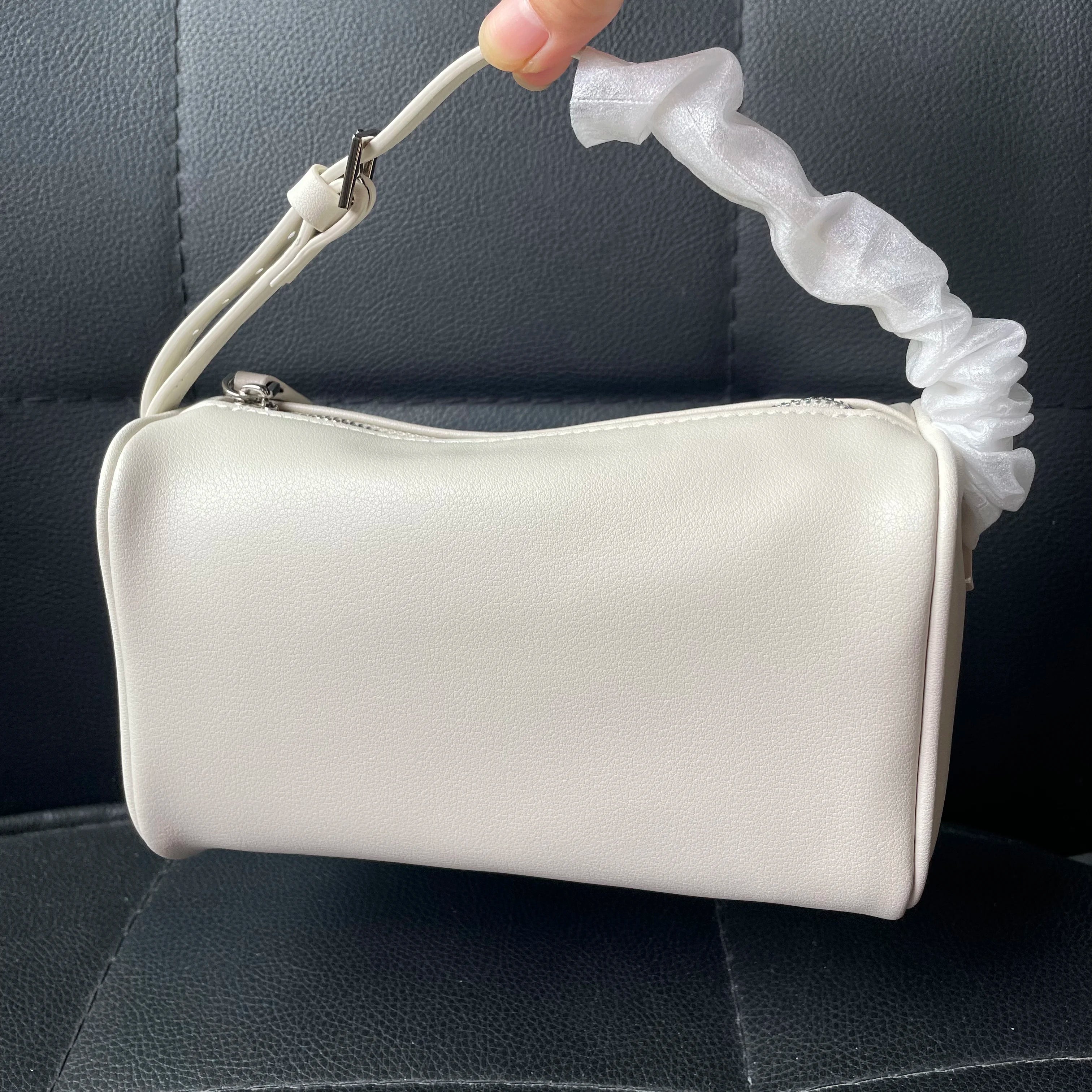 90s Suede Leather Pen Bag - Mini Crossbody