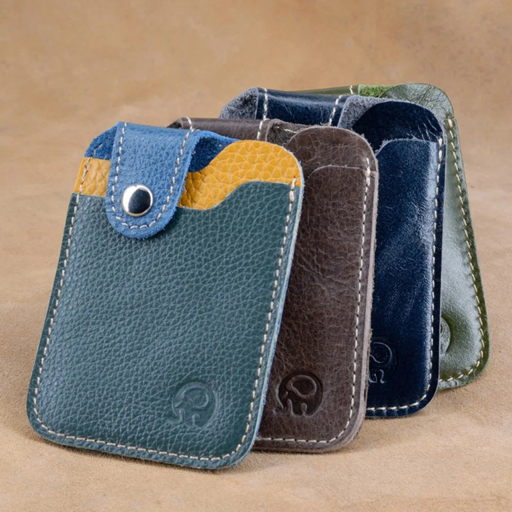 Green Leather Card Holder Wallet | KQ Premium