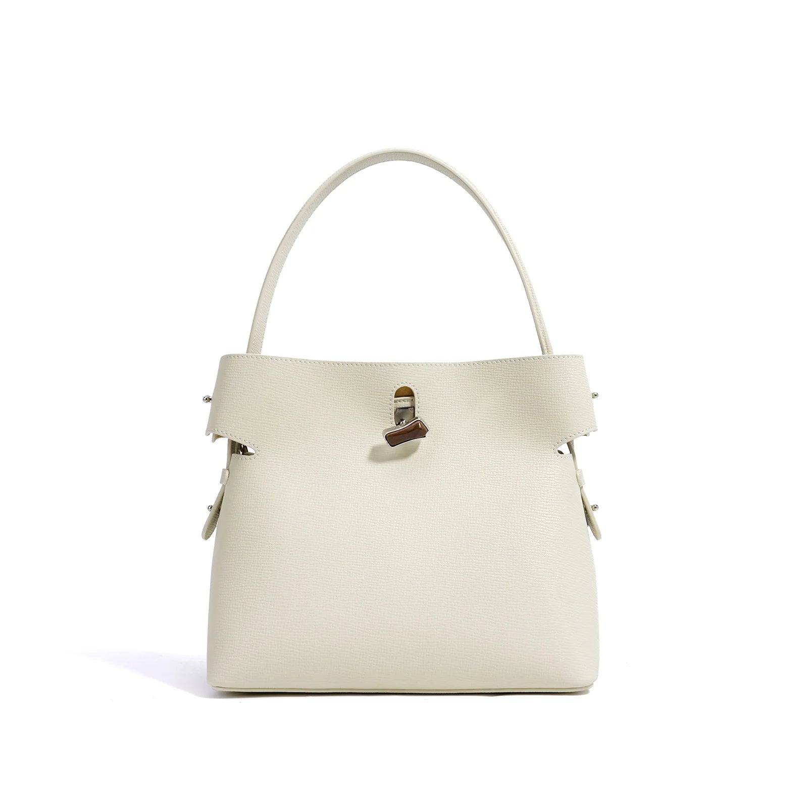 Beige Epsom Leather Bucket Tote 2026