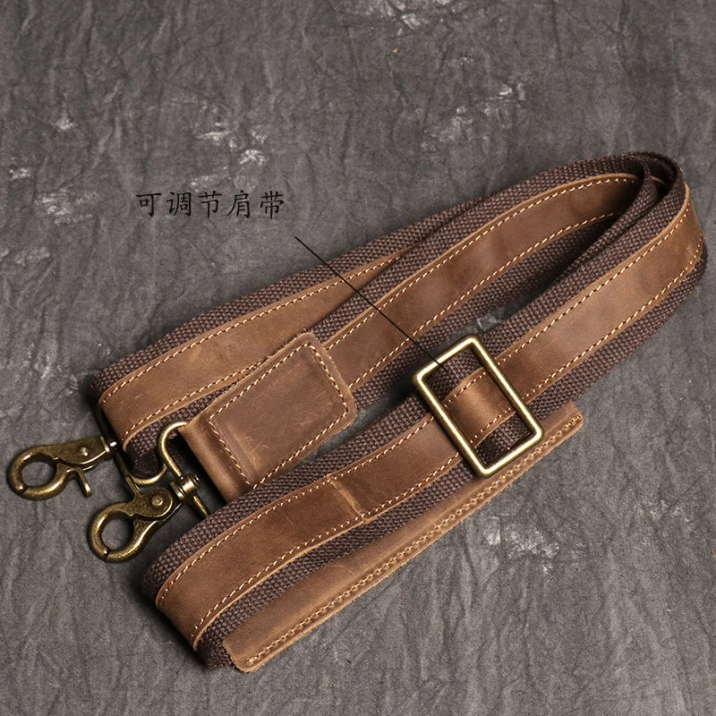 Leather Travel Bag – Large Capacity Weekend Duffel with Strap