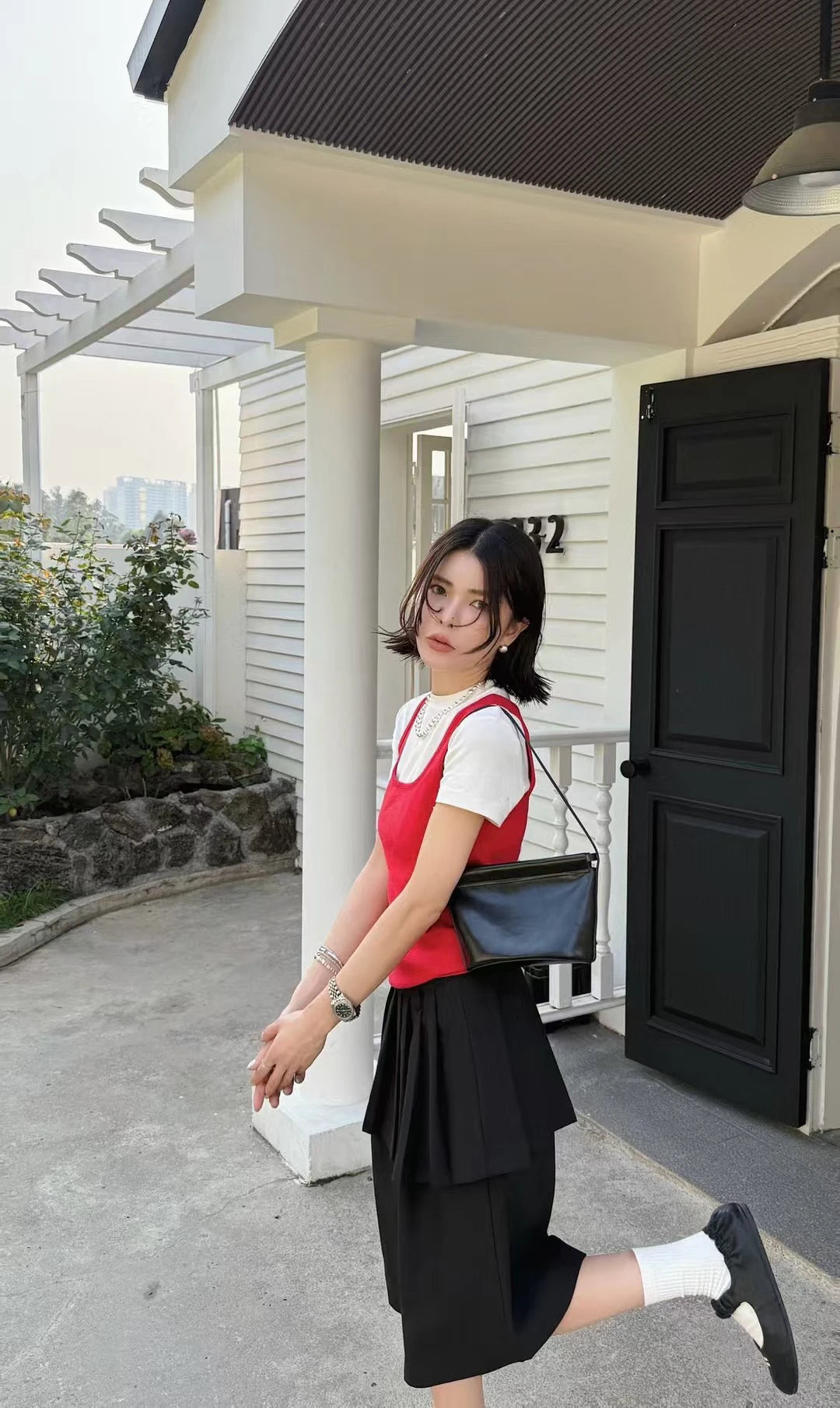 Beige Glossy Leather Flap Crossbody | KQ Premium