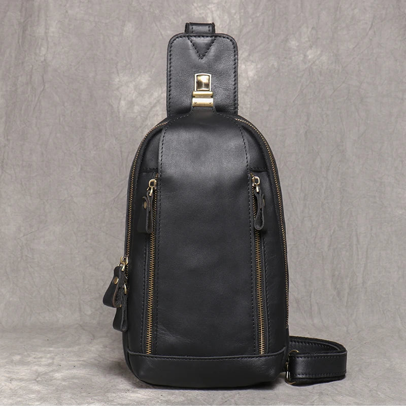 Leather Crossbody Bag – Vintage Sling Bag for iPad & Essentials