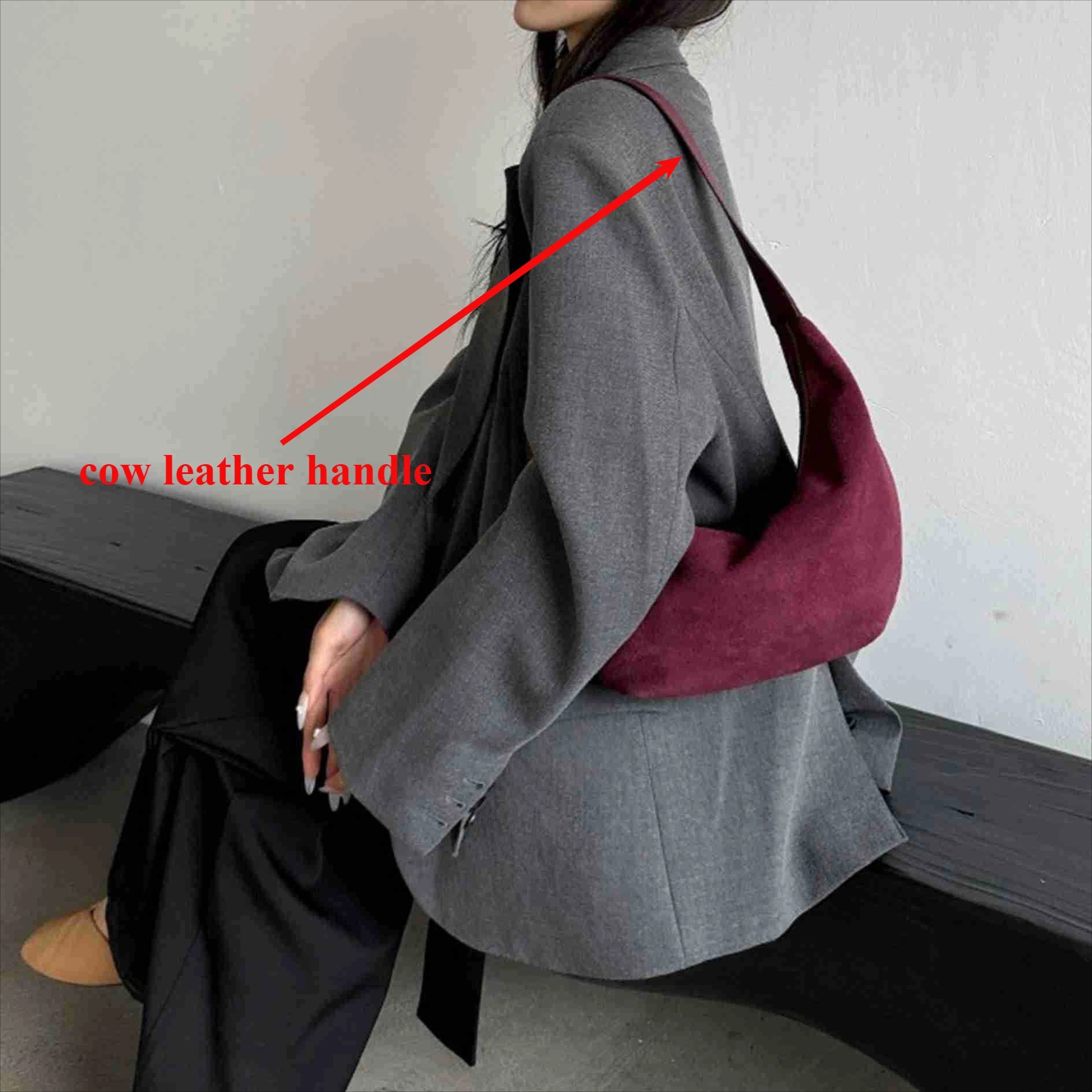 Adjustable Strap Hobo - Camel Coffee Suede