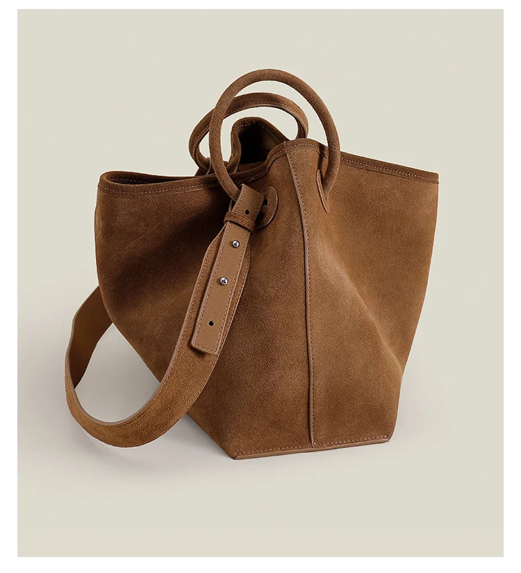 Amy Green Suede Satchel Tote