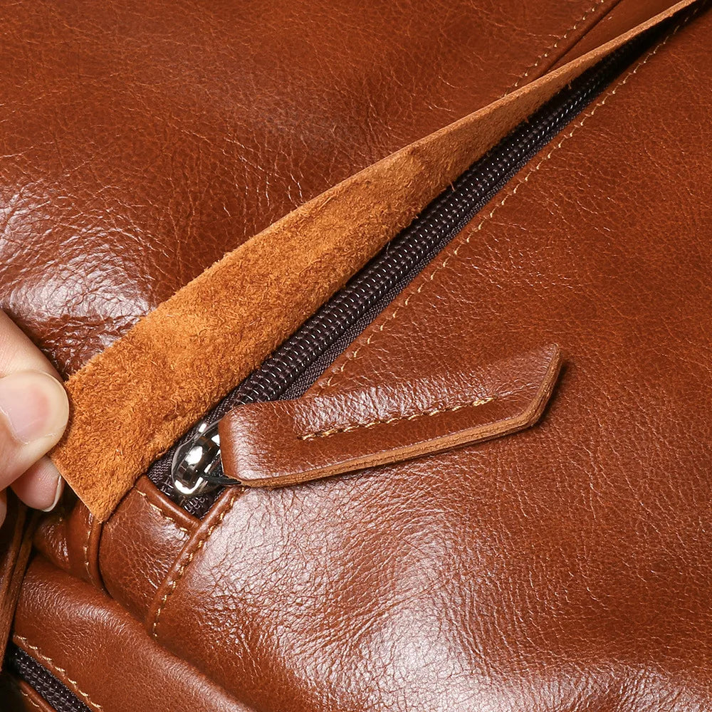 Leather Backpack 15 Inch Laptop - Full Grain Cowhide Travel Bag