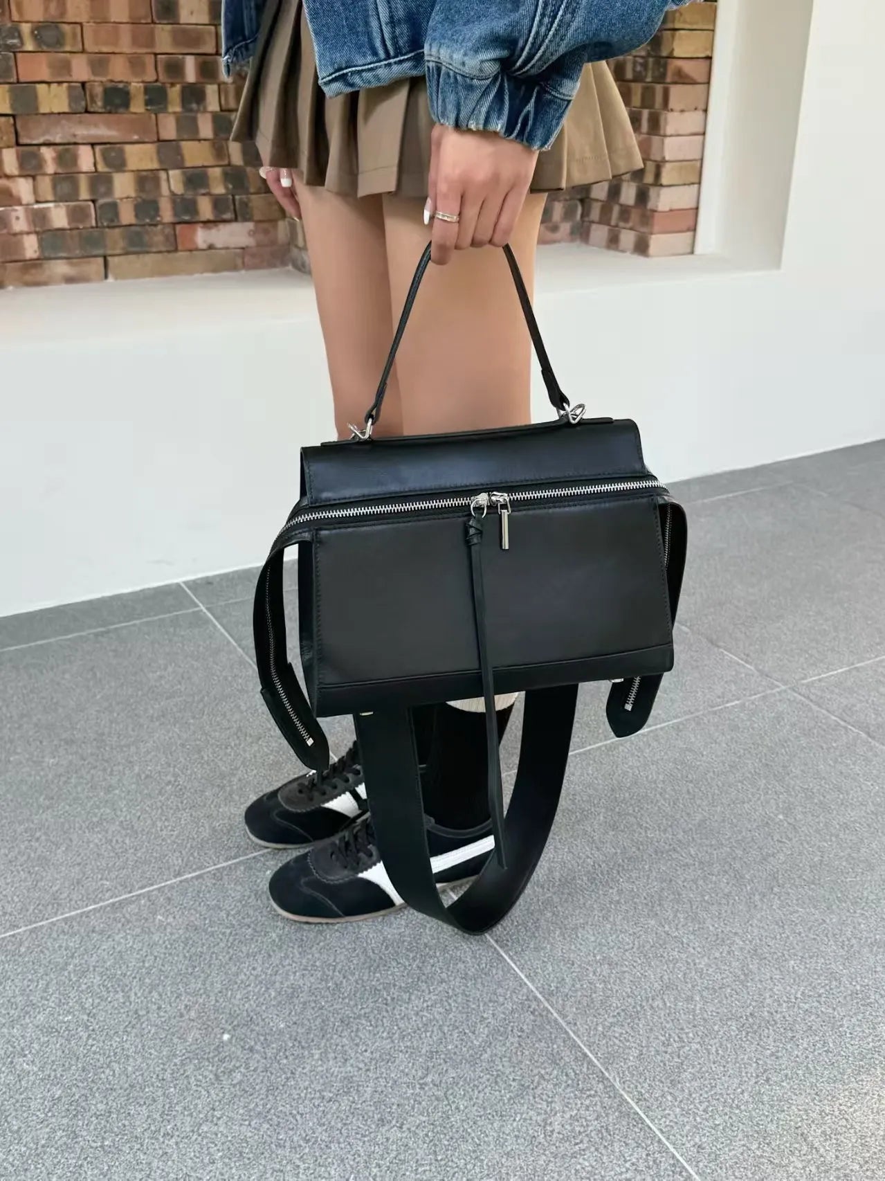 Beige Calfskin Tote Bag for Women