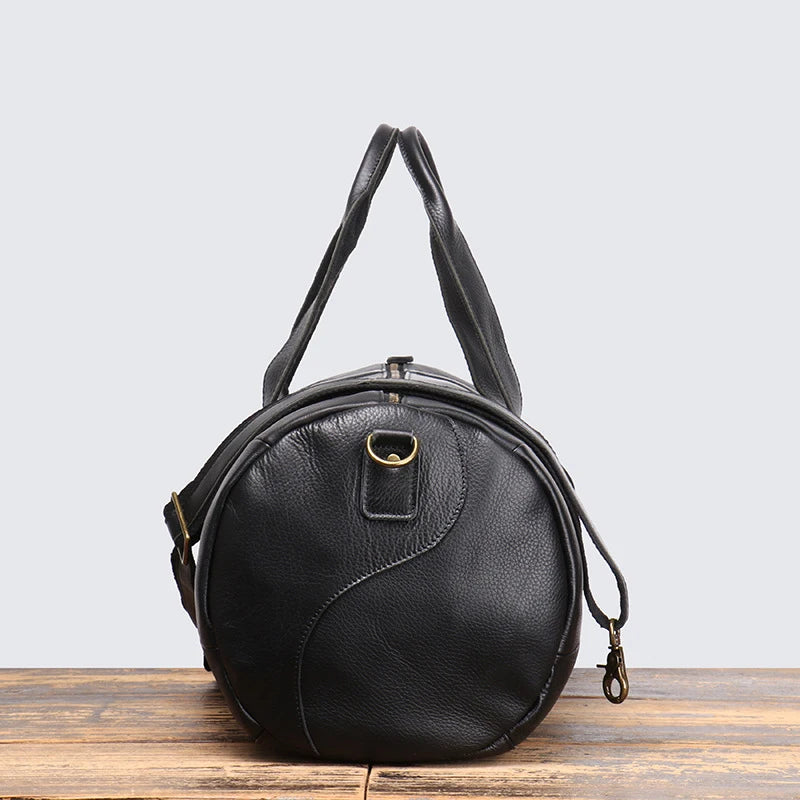 Leather Duffel Bag – Vintage Weekender Travel & Gym Tote