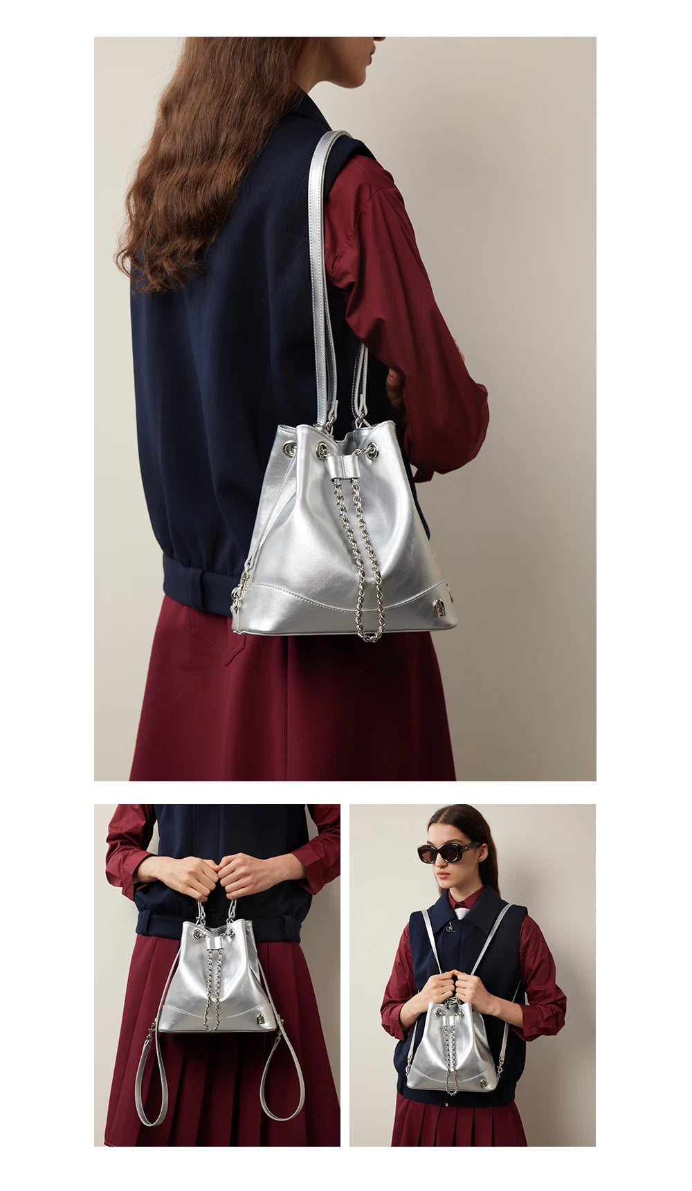 Chain Accent Backpack