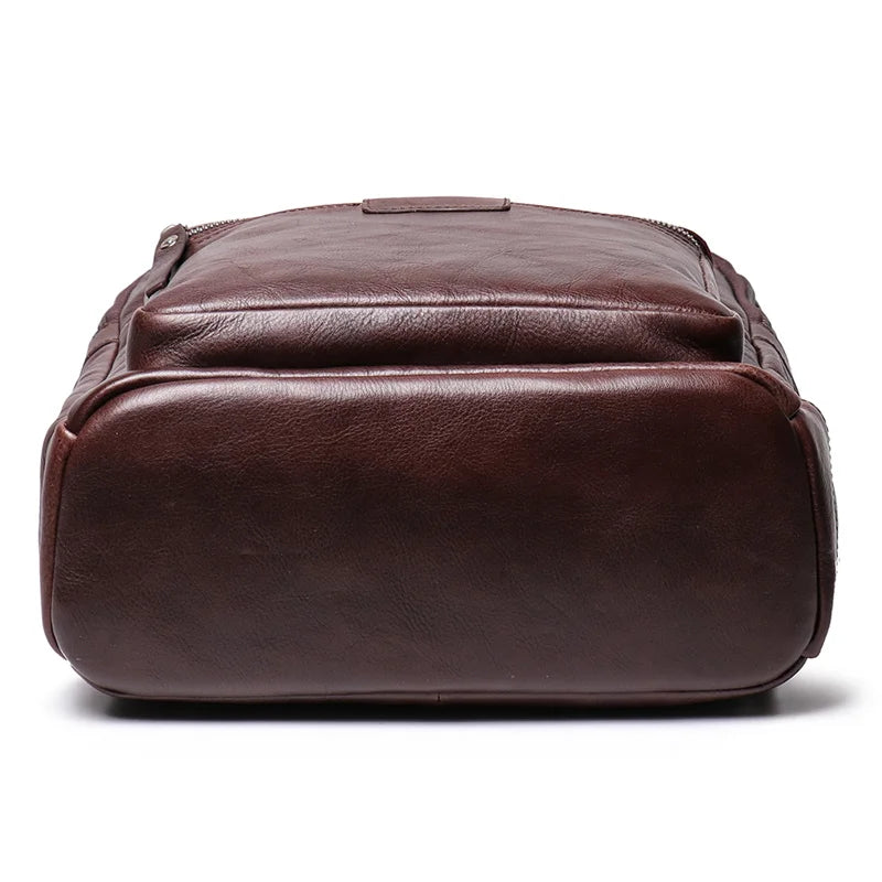 Leather Backpack with Laptop Compartment - Travel & Work
